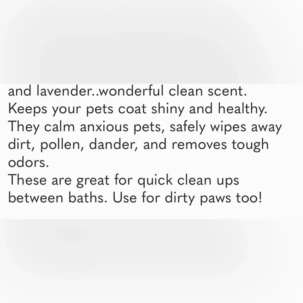 New Bodhi Dog Pet Wipes 60 Lavender & aloe Vera New! No parabens, calming wipe
